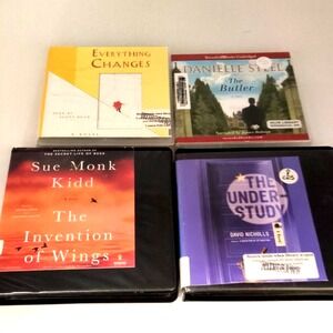 Audio Books CD Comedy Romance Adventure Lot of 4 Various Authors Unabridged